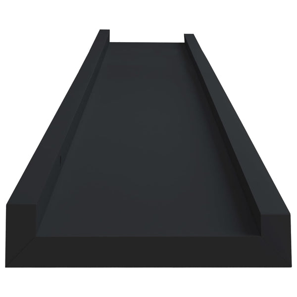 Schwarze Tafelregale Iozef 80x9x3cm (2 Stück MDF)