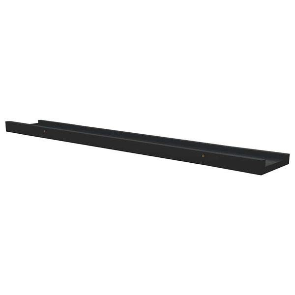 Schwarze Tafelregale Iozef 80x9x3cm (2 Stück MDF)