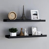 Schwarze Tafelregale Iozef 80x9x3cm (2 Stück MDF)