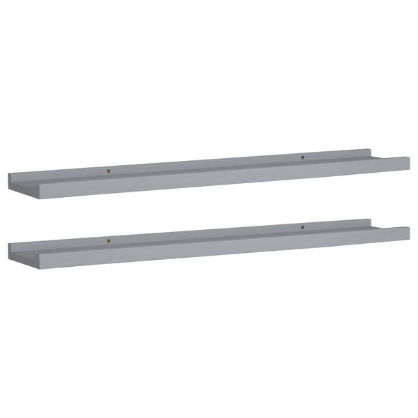 Graue Wandregale Iozef 80x9x3cm (2 Stück MDF)