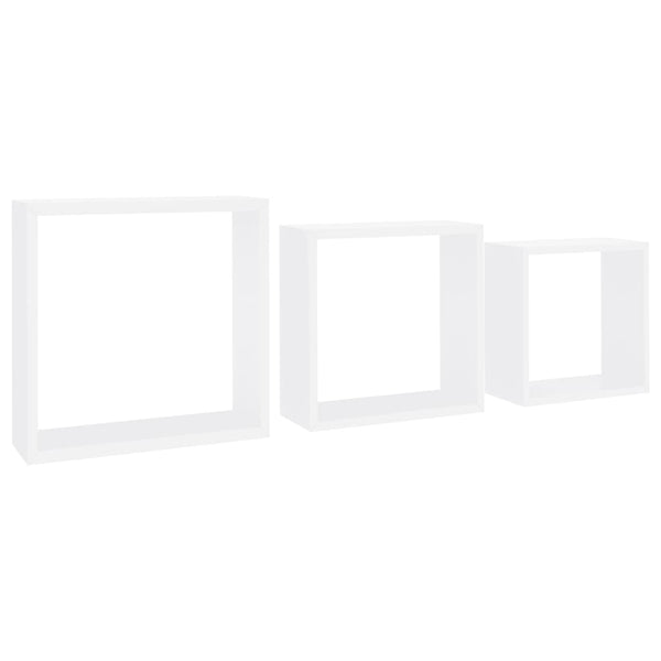Viser Wandwürfelregale (3 Stück, weißes MDF)