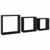 Wandwürfelregale Viser, schwarz (3 Stück MDF)