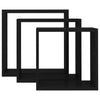 Wandwürfelregale Viser, schwarz (3 Stück MDF)