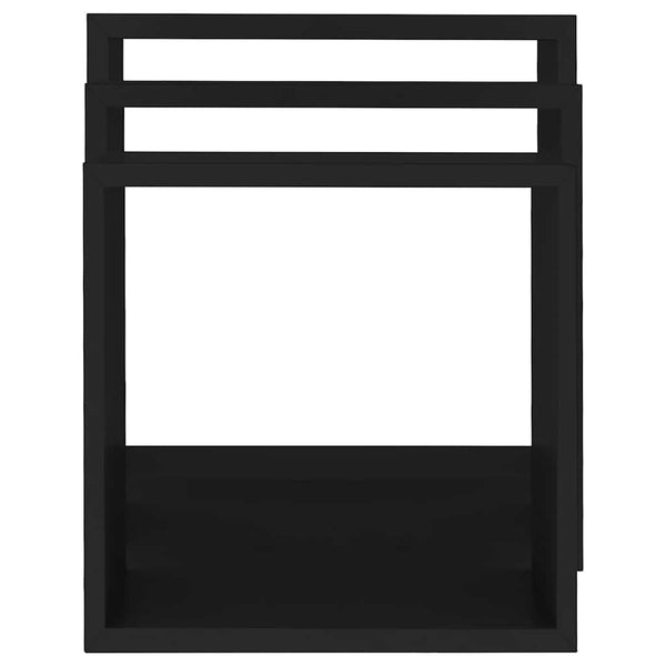 Wandwürfelregale Viser, schwarz (3 Stück MDF)