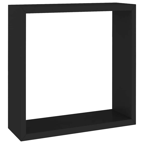 Wandwürfelregale Viser, schwarz (3 Stück MDF)