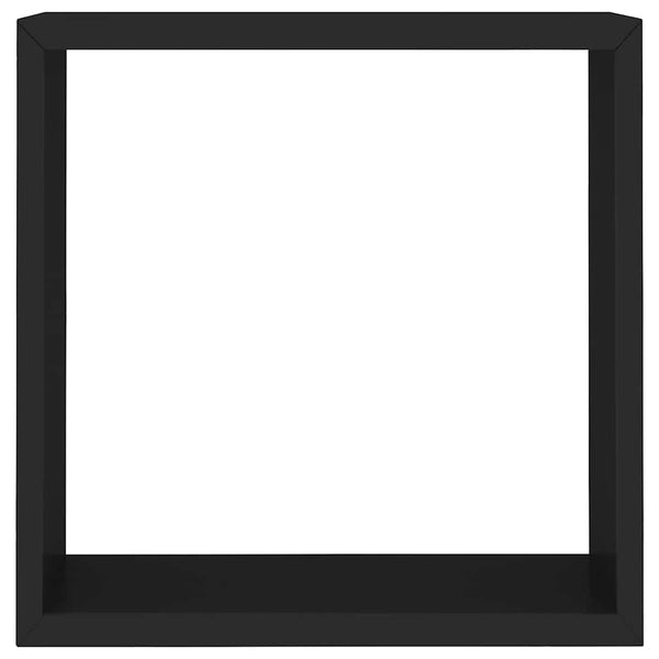 Wandwürfelregale Viser, schwarz (3 Stück MDF)