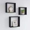 Wandwürfelregale Viser, schwarz (3 Stück MDF)