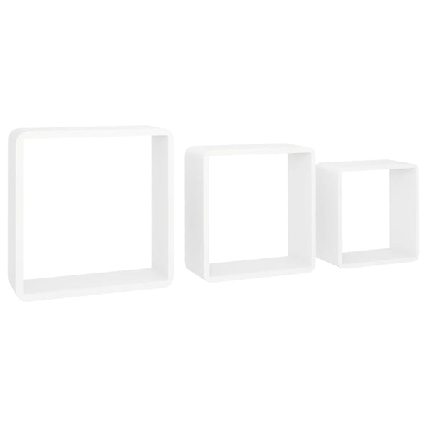 Wandregal Würfel Viser (3 Stk., MDF, weiß)