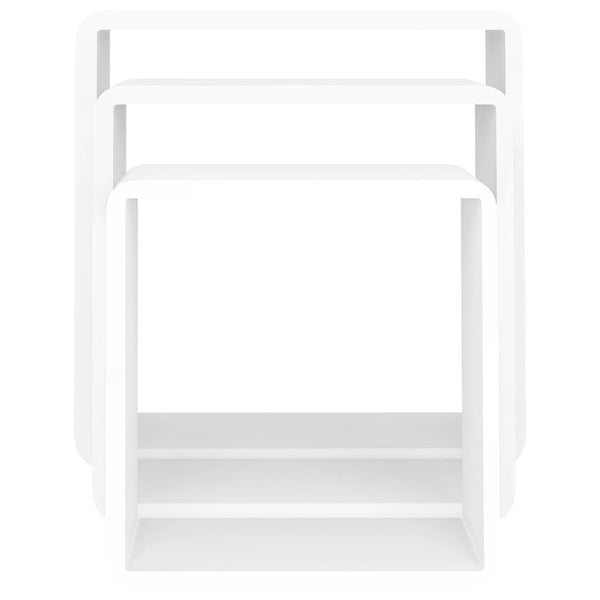 Wandregal Würfel Viser (3 Stk., MDF, weiß)