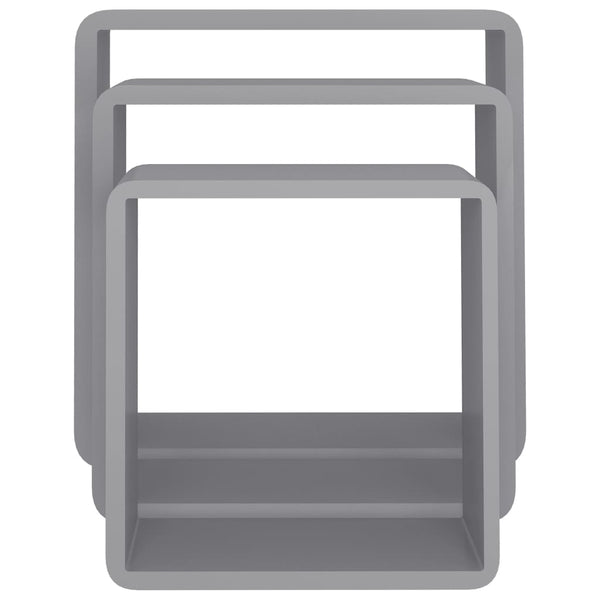Graue Wandwürfelregale (3 Stk., MDF)