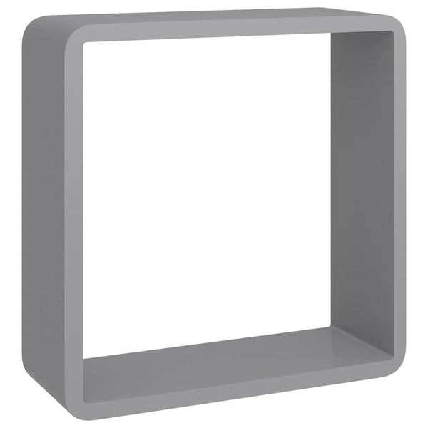 Graue Wandwürfelregale (3 Stk., MDF)