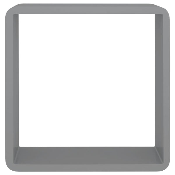 Graue Wandwürfelregale (3 Stk., MDF)