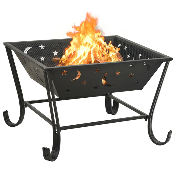 Feuerkorb und Schürhaken aus Stahl Poltna 62cm (XXL)