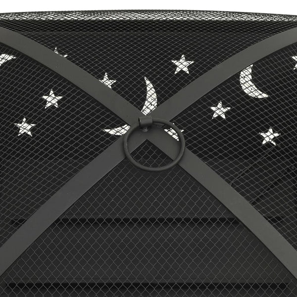 Feuerkorb und Schürhaken aus Stahl Poltna 62cm (XXL)