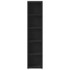 Schwarzes CD-Regal Adelahaida 21x16x93,5cm (2 Stück, Holz)