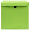 Grüne Aufbewahrungsboxen mit Deckel Cheta 28x28x28cm (4 Stk.)
