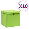 Grüne Aufbewahrungsboxen mit Deckel Cheta 28x28x28cm (10 Stk.)