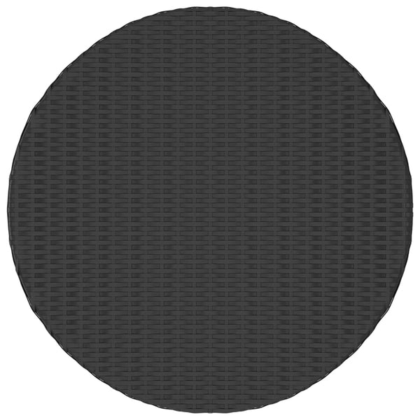 Musta teepöytä Necmettin 68x68x30cm (polyrottinki)