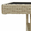 Beiger Esstisch für den Außenbereich Subtire (Polyrattan und Glas)