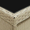 Beiger Esstisch für den Außenbereich Subtire (Polyrattan und Glas)