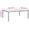 Beiger Gartentisch Fluturas 200x150x75cm (Gehärtetes Glas/Polyrattan)