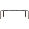 Brauner Gartentisch Populara (mit Glasplatte, Polyrattan)