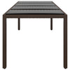 Brauner Gartentisch Populara (mit Glasplatte, Polyrattan)