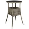 Grauer Gartentisch Florena Ø60x75cm (gehärtetes Glas und Polyrattan)