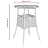 Schwarzer Gartentisch Camigo Ø60x75cm (Akazienholz und Polyrattan)