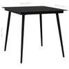 Schwarzer Gartentisch Temocin 80x80x74cm (Stahl und Glas)