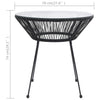 Gartentisch Glendora, Ø 70x74cm, schwarz (Rattan und Glas)