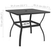 Anthrazit Gartentisch Moises 81,5x81,5x72cm (Stahl)