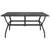 Anthrazitfarbener Gartentisch Moises 140x80x72cm (Stahl)