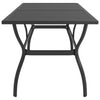 Anthrazitfarbener Gartentisch Moises 140x80x72cm (Stahl)