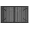 Anthrazitfarbener Gartentisch Moises 140x80x72cm (Stahl)