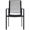 Schwarze Gartenstühle Sigismond (2 Stk. PVC-Rattan)