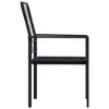Schwarze Gartenstühle Sigismond (2 Stk. PVC-Rattan)