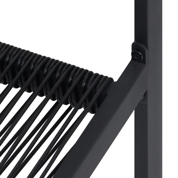 Schwarze Gartenstühle Sigismond (2 Stk. PVC-Rattan)
