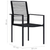 Schwarze Gartenstühle Sigismond (2 Stk. PVC-Rattan)