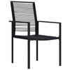 Schwarze Gartenstühle Sigismond (4 Stück PVC Rattan)