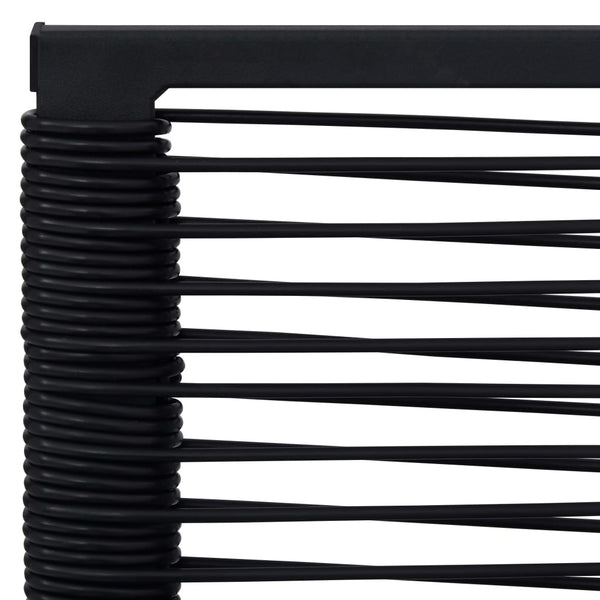 Schwarze Gartenstühle Sigismond (4 Stück PVC Rattan)
