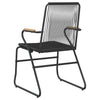 Musta puutarhatuolit Ecaterine 58x59x85,5cm (2 kpl pvc rottinki)