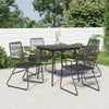 Schwarze Gartenstühle Lidiu 58x59x85,5cm (4 Stück PVC Rattan)