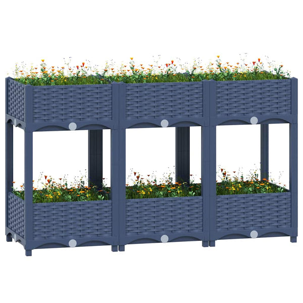 Erhöhtes Blumenbeet Abelardo 120x40x71cm (Polypropylen)