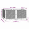 Erhöhtes Blumenbeet 80x80x38cm Abelardo (Polypropylen)