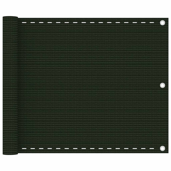 Dunkelgrüner Balkonsichtschutz Bobe 75x500cm (HDPE)