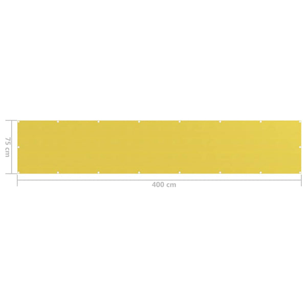 Gelber Balkonsichtschutz Bobe 75x400cm (HDPE)