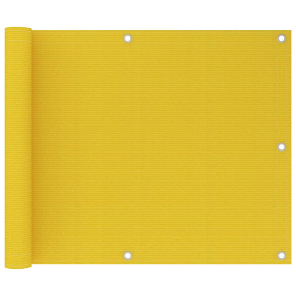 Gelber Balkonsichtschutz Bobe 75x600cm (HDPE)