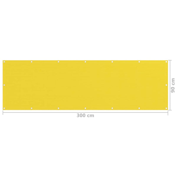 Gelber Balkonsichtschutz Bobe 90x300cm (hdpe)