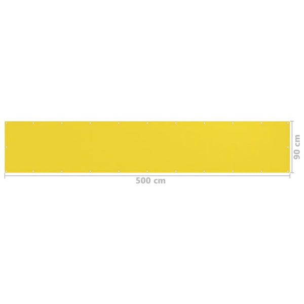 Gelber Balkonsichtschutz Bobe 90x500cm (HDPE)